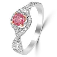 Zásnubný prsteň s certifikovaným fancy pink lab-grown diamantom Steele