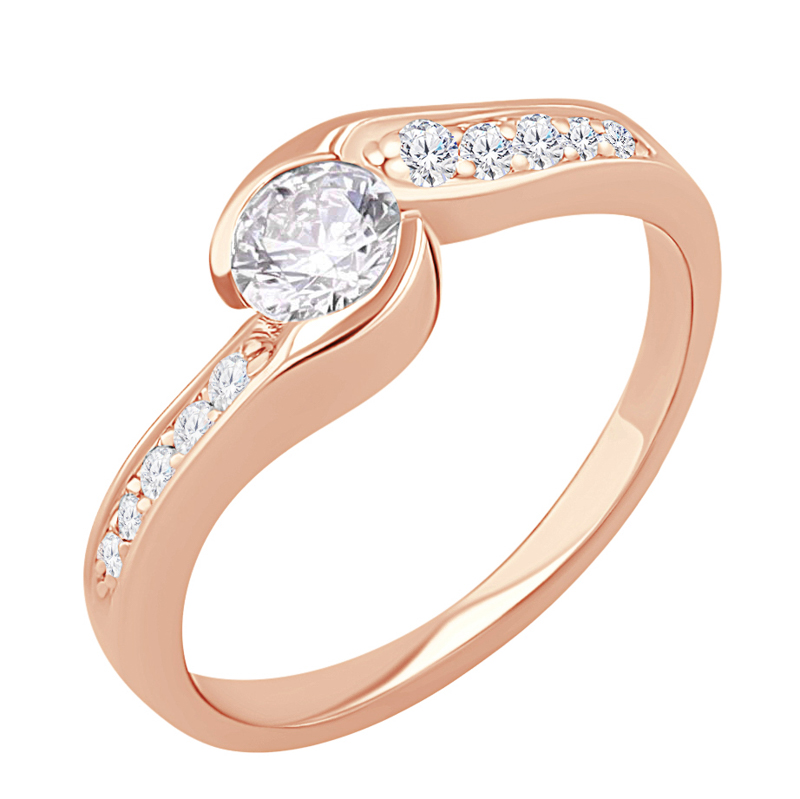 Elegantný zásnubný prsteň s lab-grown diamantmi Naia 113187