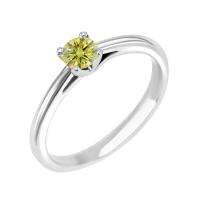 Zásnubný prsteň s certifikovaným fancy yellow lab-grown diamantom Markie