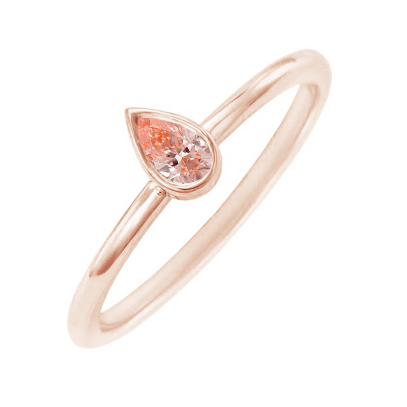 Minimalistický prsteň s certifikovaným fancy pink lab-grown diamantom Moyer 113727
