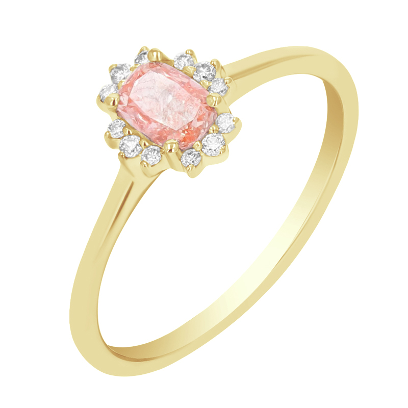 Zásnubný prsteň s certifikovaným fancy pink lab-grown diamantom Neve 113767