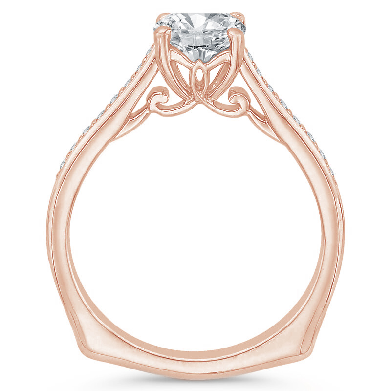 Zásnubný prsteň s moissanitom a postrannými diamantmi Alani 115897