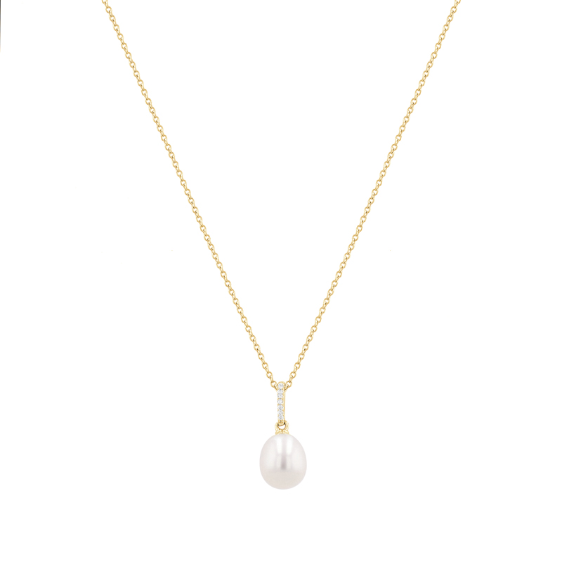 Zlatá perlová kolekcia s diamantmi Elzaida 116027