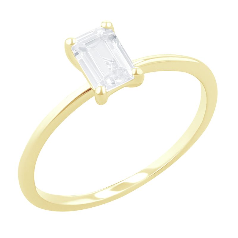 Zásnubný prsteň s emerald diamantom Shea 119087