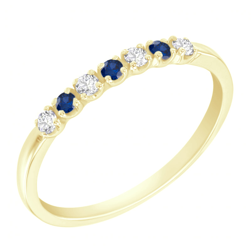 Eternity prsteň s modrými zafírmi a diamantmi Alexis 120067
