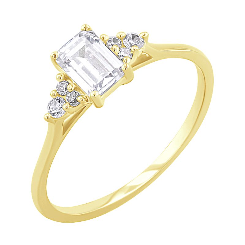Zásnubný prsteň s emerald diamantom Rhea 125947