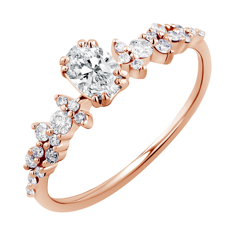 Zásnubný prsteň s oval diamantom Lane