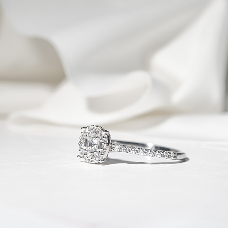 Luxusný set prstenov s trblietavými diamantmi Isolda 128797