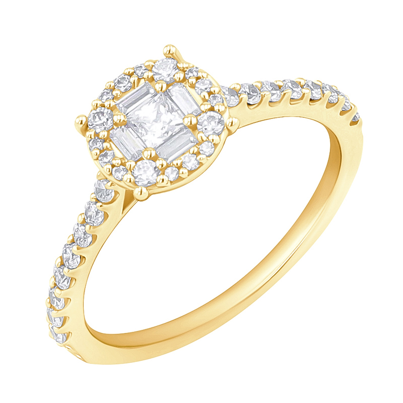 Halo zásnubný prsteň s diamantmi Isolda 129747