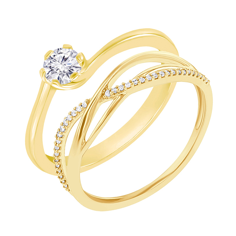 Set prsteňov s možnosťou výberu diamantu Elleanor