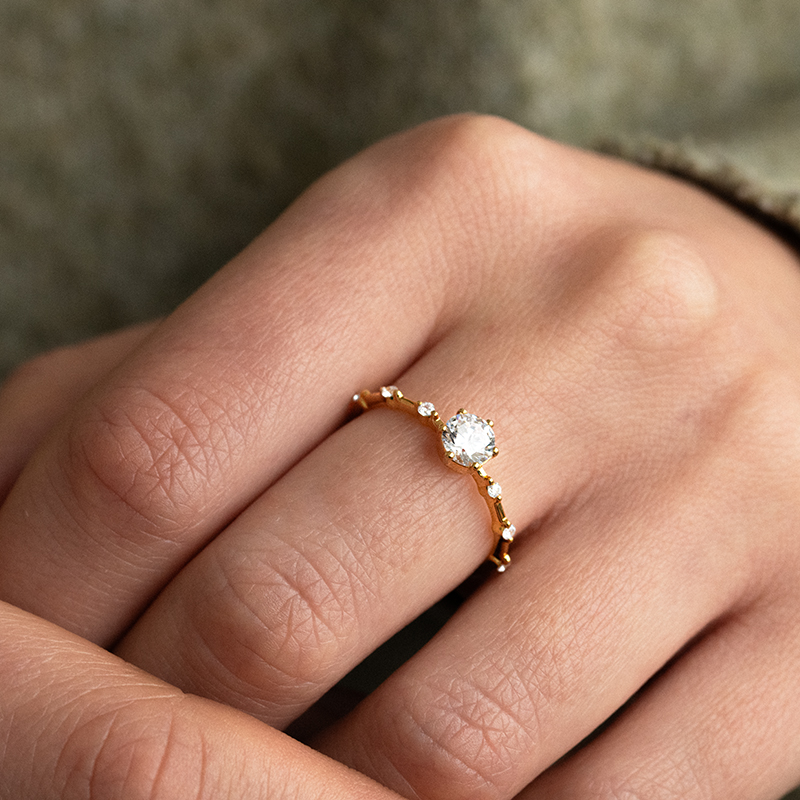 Zásnubný prsteň s diamantmi Jelena 134477
