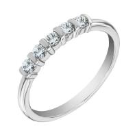 Platinový eternity prsteň s diamantmi Elija