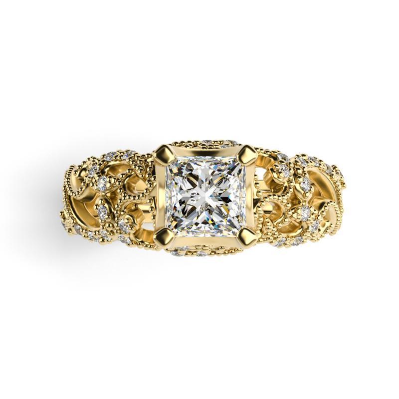Zlatý zásnubný prsteň 15817