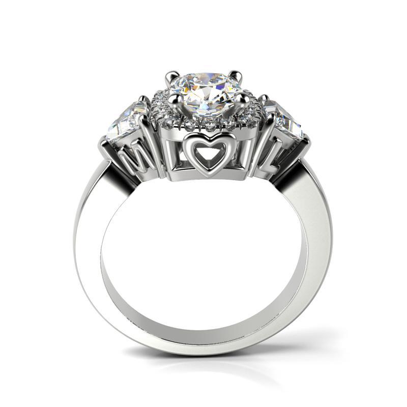 Zásnubný prsteň z bieleho zlata 16067