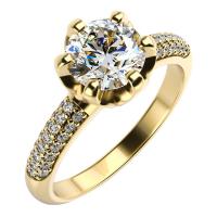 Zásnubný zlatý prsteň s diamantmi Wyza