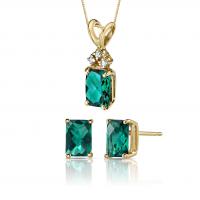 Zlatá smaragdová kolekcia šperkov s diamantmi Joethya