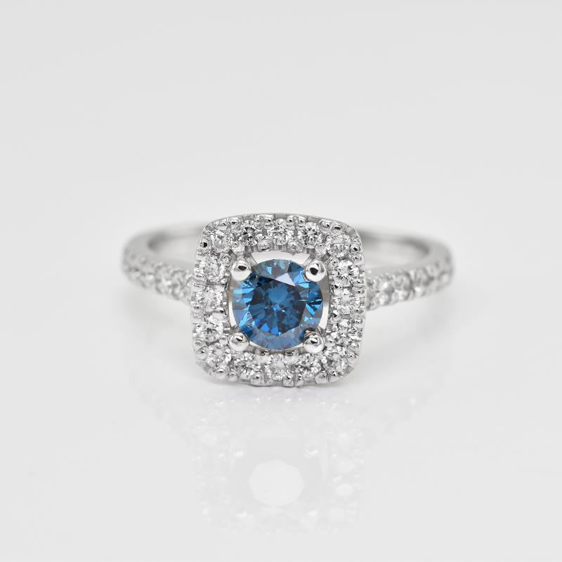 Prsteň s modrym diamantom