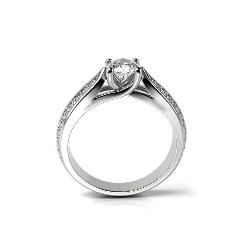 Platinový diamantový prsteň 23677