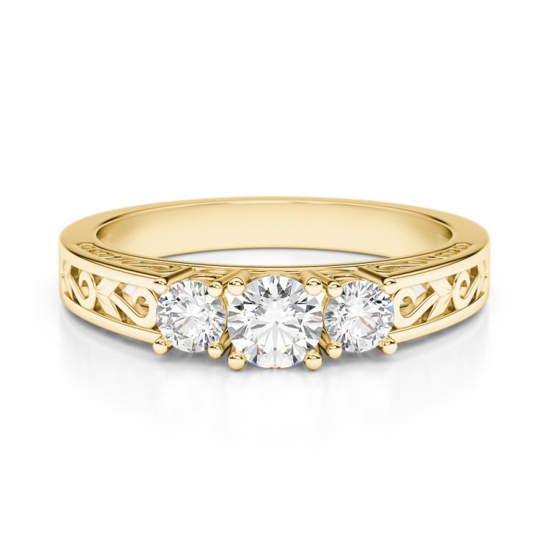 Zlatý diamantový prsteň Loylah 27107