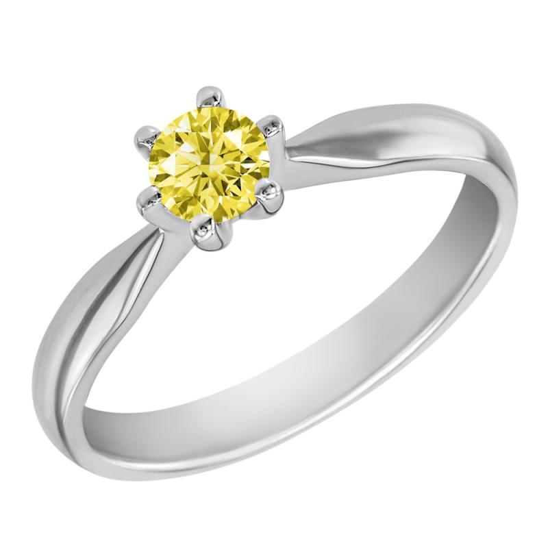 Zásnubný prsteň zo zlata so žltým diamantom Xana