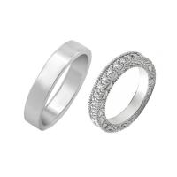 Dámsky diamantový vintage prsteň a pánsky plochý svadobný prsteň Olle