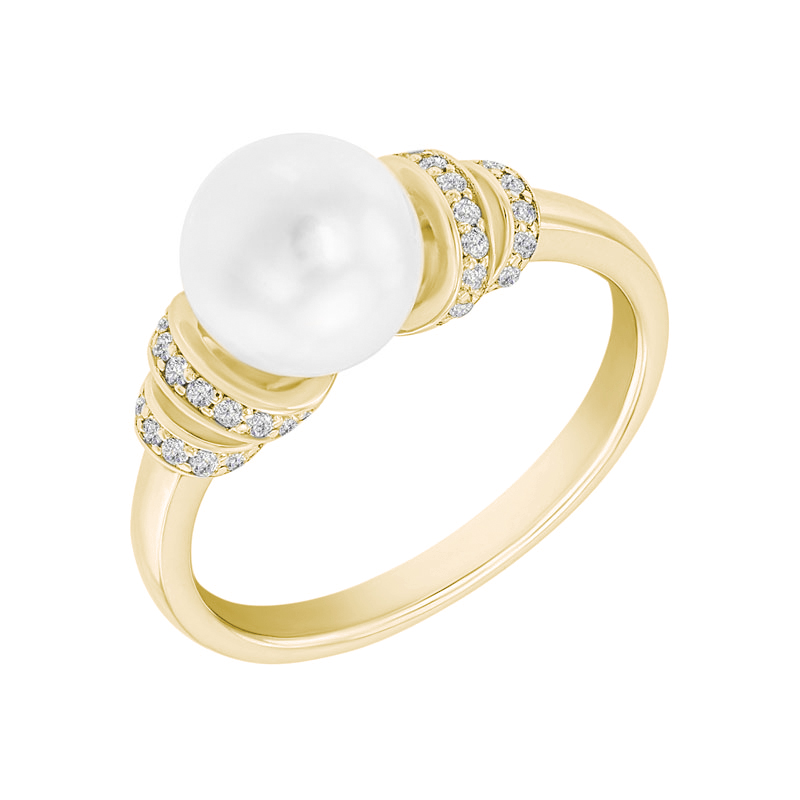 Perlový prsteň zo zlata