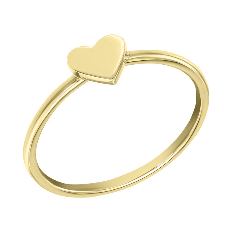 Minimalistický prsteň zo zlata so srdiečkom