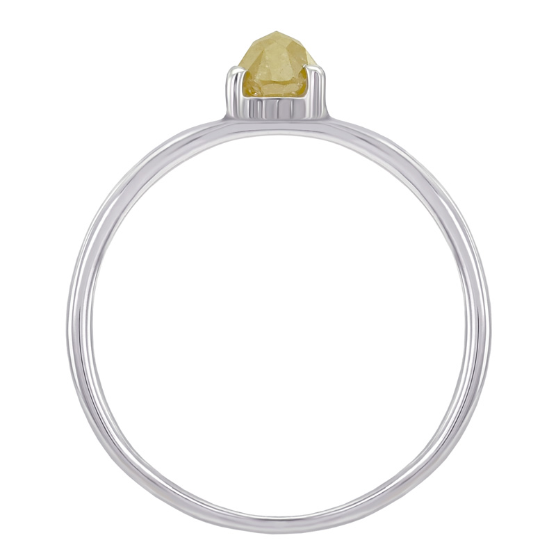 Zásnubný prsteň zo zlata so žltým diamantom 36807