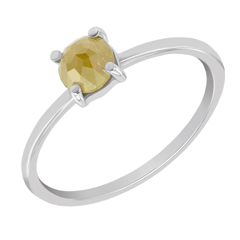Zlatý zásnubný prsteň so žltým diamantom Oasita