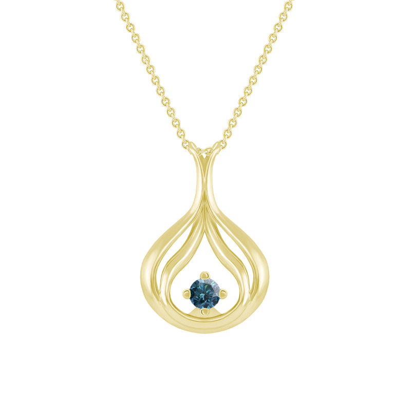 Zlatý náhrdelník s diamantom 39157