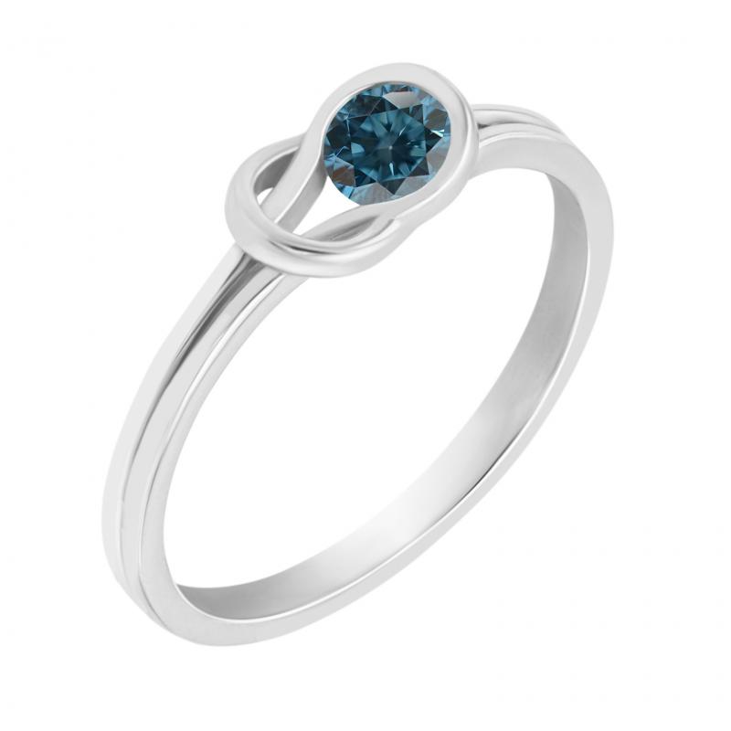 Prsteň s modrým diamantom 3917