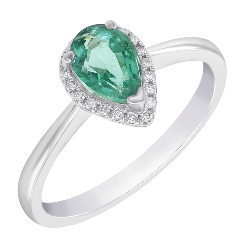 Smaragdový prsteň s diamantmi Kiara 3957