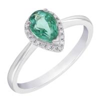 Smaragdový prsteň s diamantmi Kiara