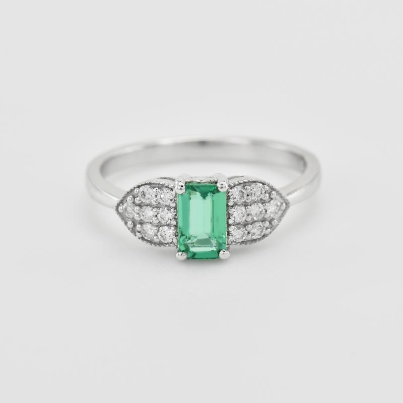 Smaragdový prsteň zo zlata 40287