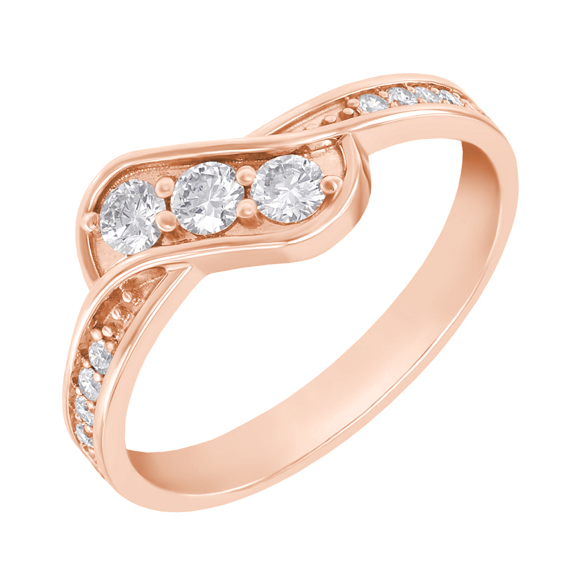 Ligotavý zásnubný prsteň s diamantmi Arnella