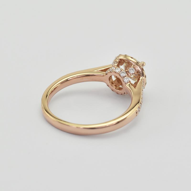 Prsteň z ružového zlata s diamantmi 42997