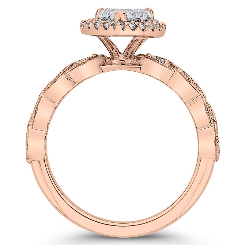 Zlatý zásnubný prsteň s diamantovou slzou zo zlata 46397