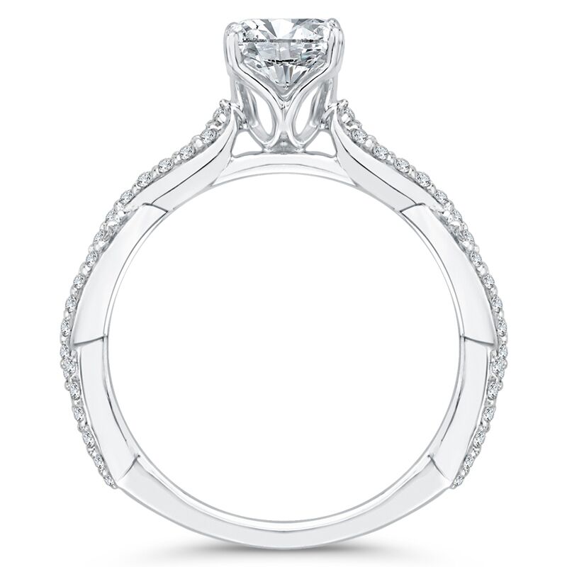 Zlatý zásnubný prsteň s princess diamantom 46457