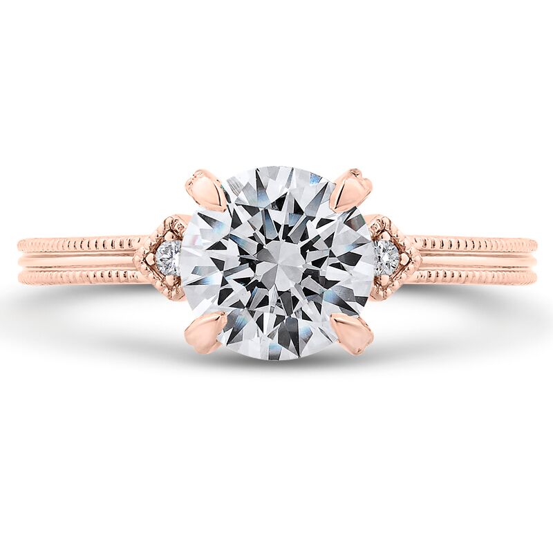Diamantový zásnubný prsteň z ružového zlata 46467