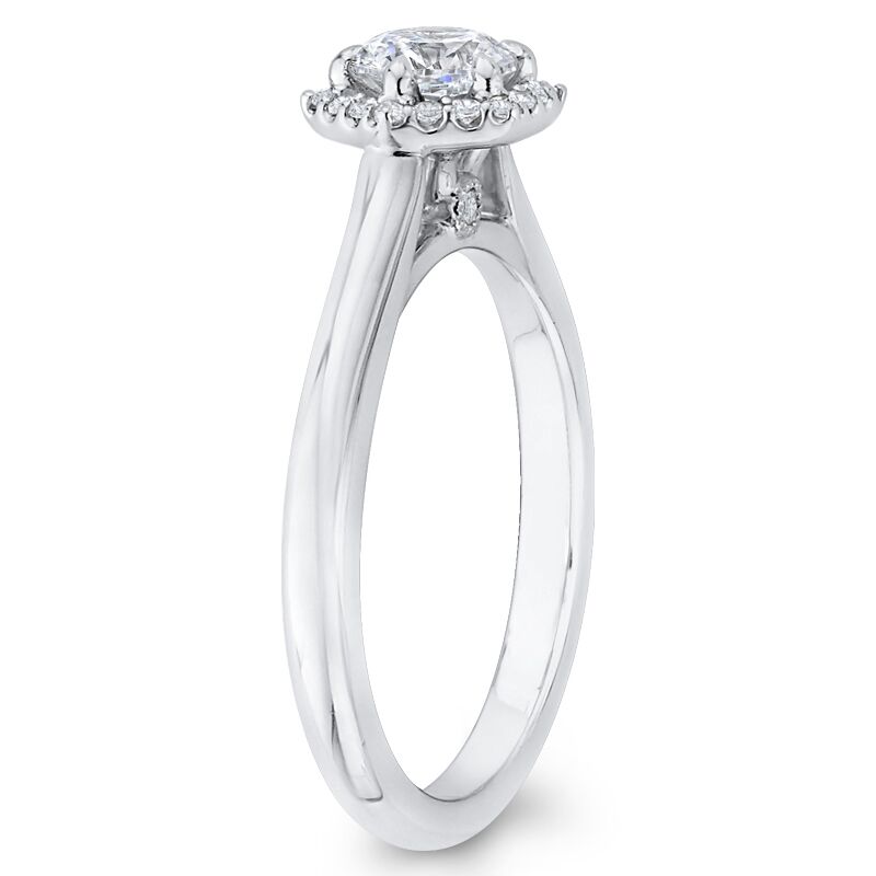 Zlatý halo prsteň s diamantmi 46507