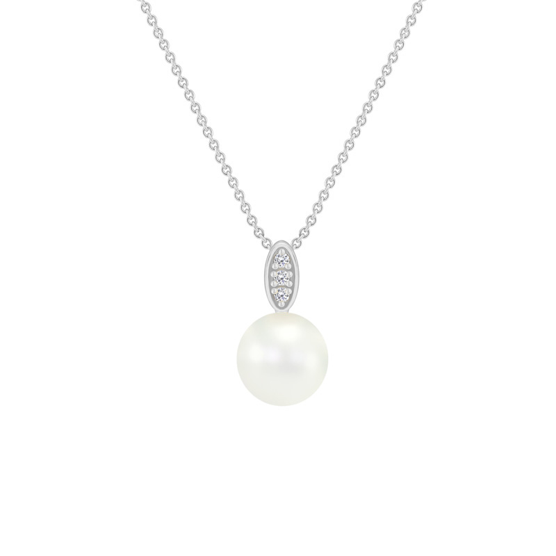 Perlový náhrdelník s diamantmi 49827
