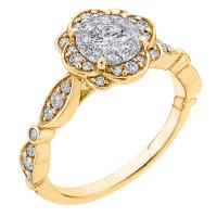 Zásnubný prsteň s diamantovým kvetom Jolene