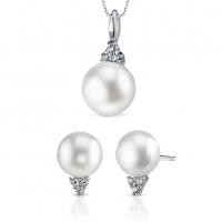 Kolekcia šperkov s bielymi perlami a zirkónmi Jen