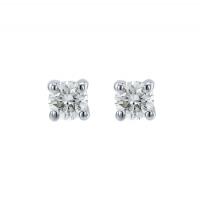 Zlaté napichovacie náušnice s 0.06ct diamantmi Aquene