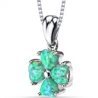 Opálový náhrdelník zo striebra v tvare kvetu Lacys