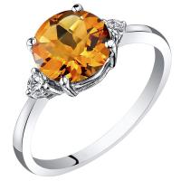 Zlatý prsteň s citrínom a diamantmi Maryla