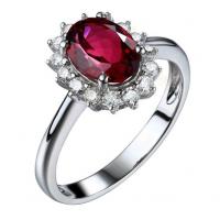 Romantický turmalínový prsteň s diamantmi Valley