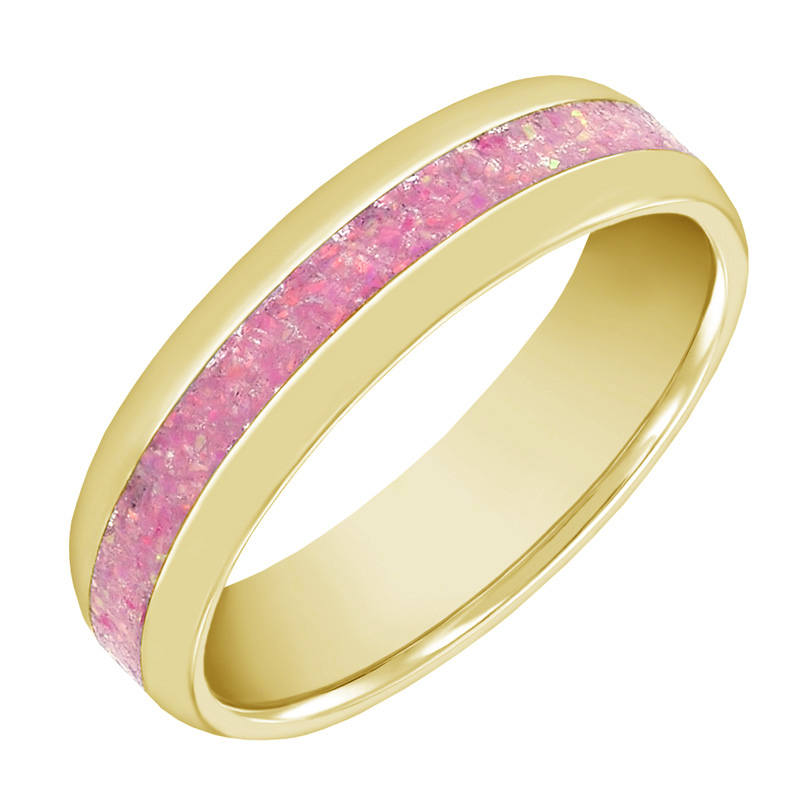 Dámsky prsteň s ružovou opálovou výplňou 63187