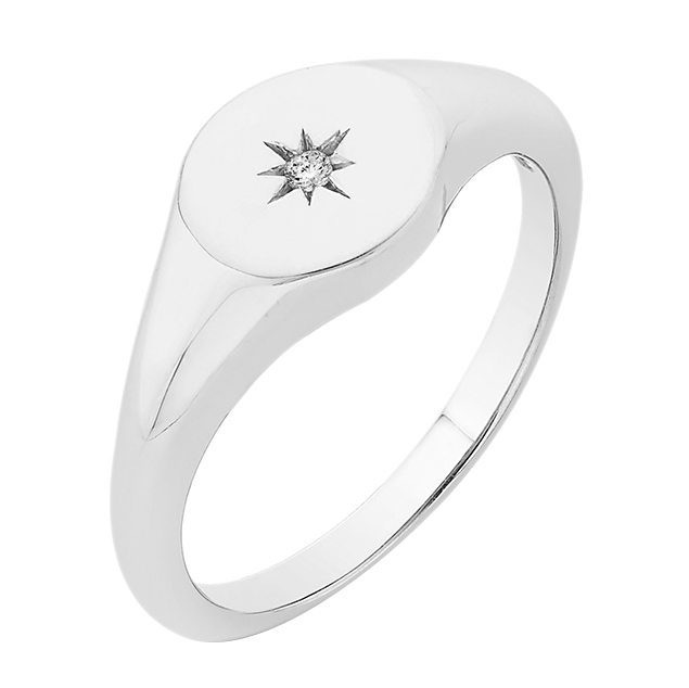 Pečatný prsteň s hviezdou diamantom 63877