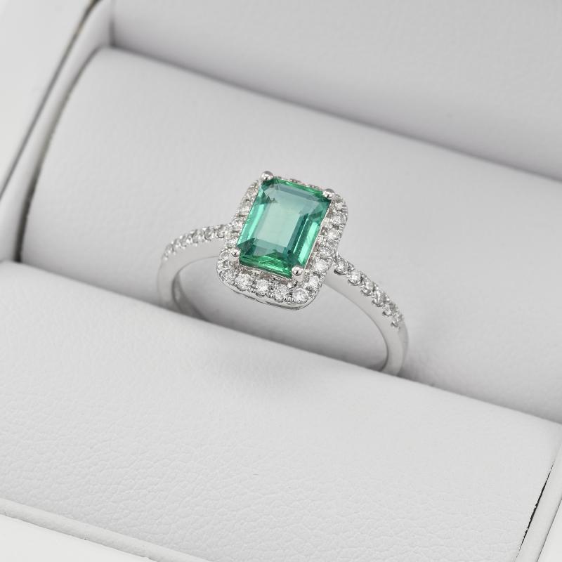 Smaragdový zlatý prsteň 6497